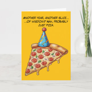 Birthday Slice mit Extra-Käse-Spaß Karte