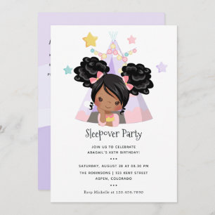 Birthday Slumber Party Einladung