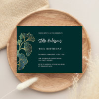 Birthday Smaragdgrün Grünschrift elegant