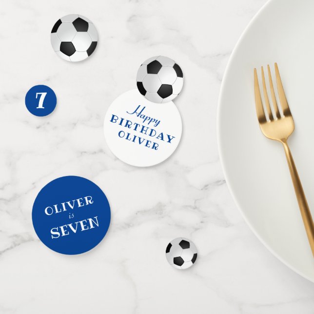 Birthday Soccer Ball Football Blue Birthday Party Konfetti (Gruppe)