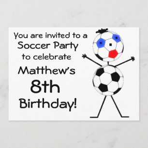 Birthday Soccer Party Einladung