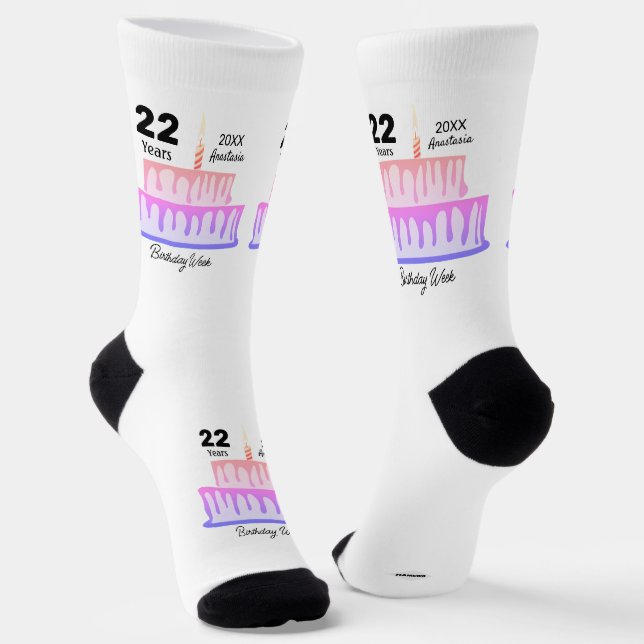 Birthday Socks Design HAMbyWG Socken (Gewinkelt)