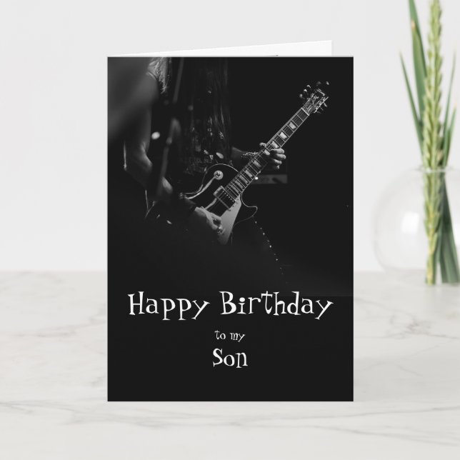 Birthday Son Fun You Rock Music Card Karte (Vorderseite)