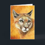 Birthday Son-in-law Cougar Mountain Lion Animal Karte<br><div class="desc">Birthday Son-in-law Cougar Mountain Lion Wildlife Art</div>