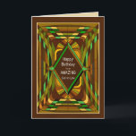 Birthday Son in Law Mascula Abstrakt Brown Card Karte<br><div class="desc">Einzigartige abstrakte Grußkarte in geometrischer Form,  ideal für Männer. Viele Kategorien zur Auswahl.</div>