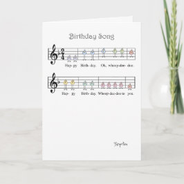 BIRTHDAY SONG KARTE
