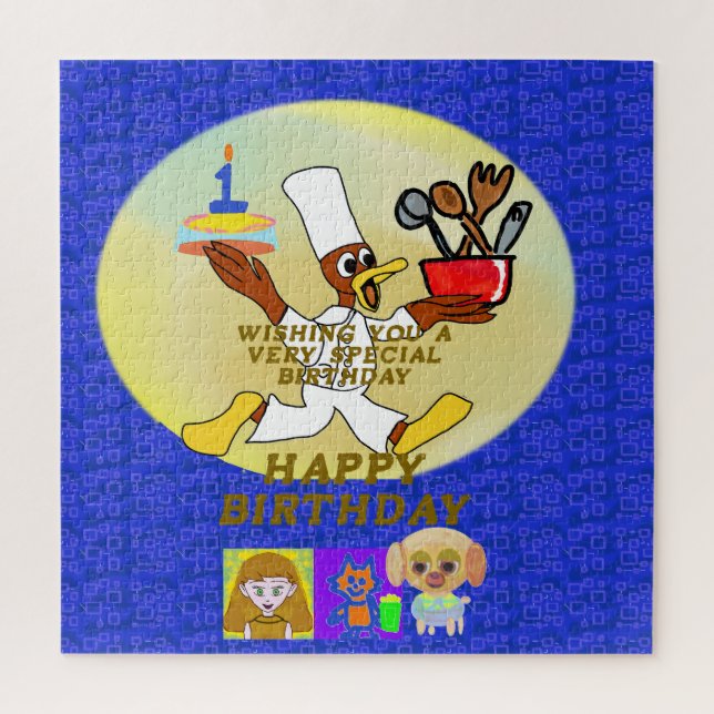 Birthday Spaceship Geometric Puzzle (Vertikal)