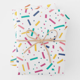 Birthday Sprinkles Candy Pattern Geschenkpapier Set