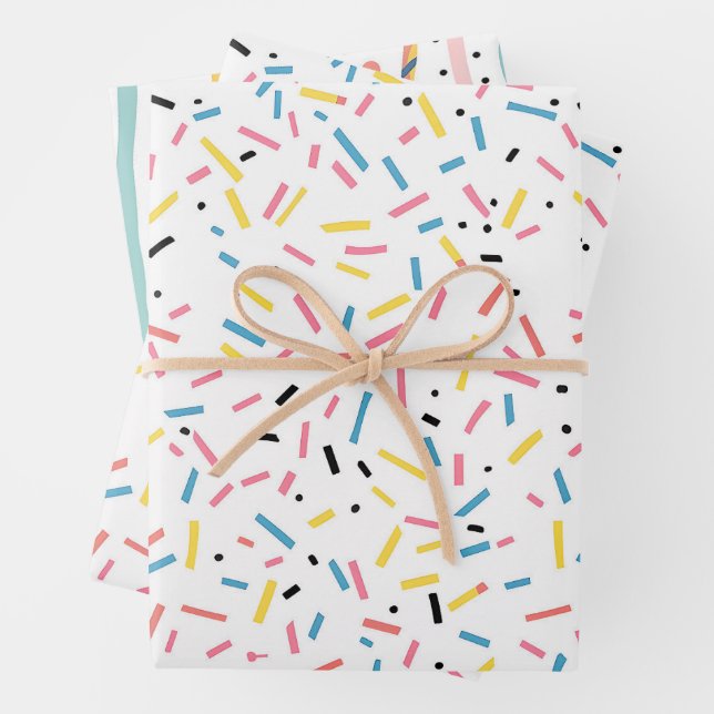 Birthday Sprinkles Candy Pattern Geschenkpapier Set (Beispiel)