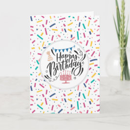 Birthday Sprinkles Candy Pattern Karte