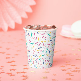 Birthday Sprinkles Candy Pattern Pappbecher
