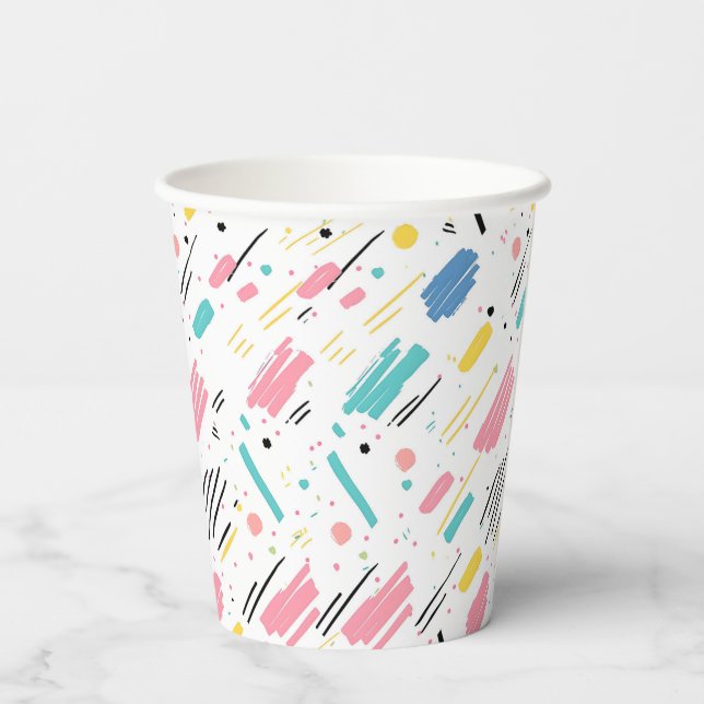 Birthday Sprinkles Candy Pattern Pappbecher (Rückseite)