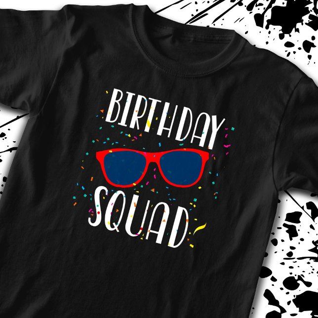 Birthday Squad Cool Fun Niedlich Matching Party T-Shirt (Von Creator hochgeladen)
