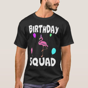 Birthday Squad Niedlich Flamingo Bday Team Männer T-Shirt