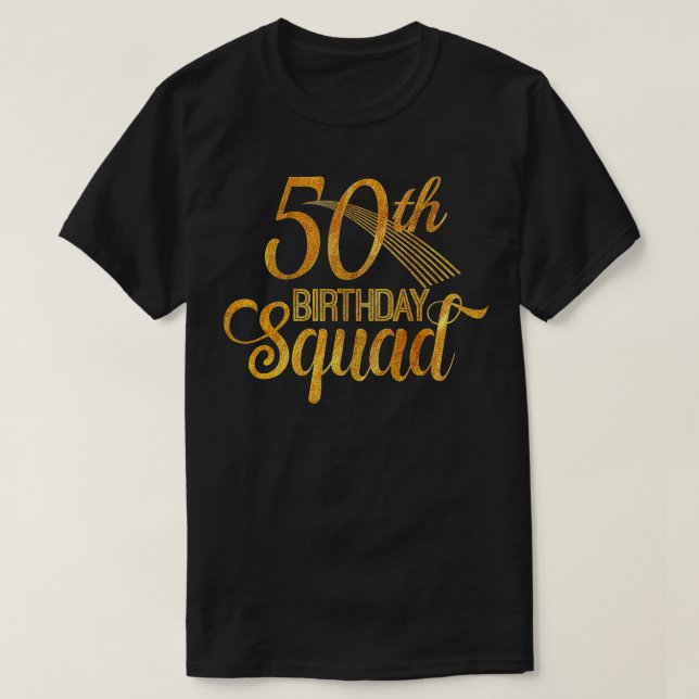 Birthday Squad Party Gelb Gelb T-Shirt (Design vorne)