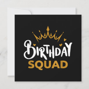 Birthday Squad Party Matching Family Group Funny B Einladung