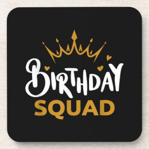 Birthday Squad Party Matching Family Group Funny B Getränkeuntersetzer