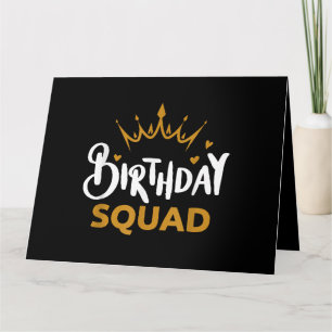Birthday Squad Party Matching Family Group Funny B Karte