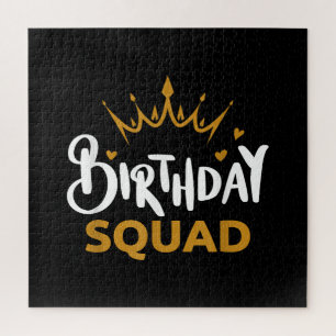 Birthday Squad Party Matching Family Group Funny B Puzzle
