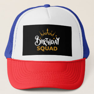 Birthday Squad Party Matching Family Group Funny B Truckerkappe