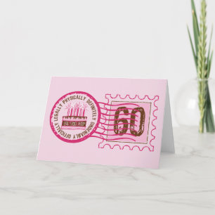 Birthday Stamp 60 Card Karte