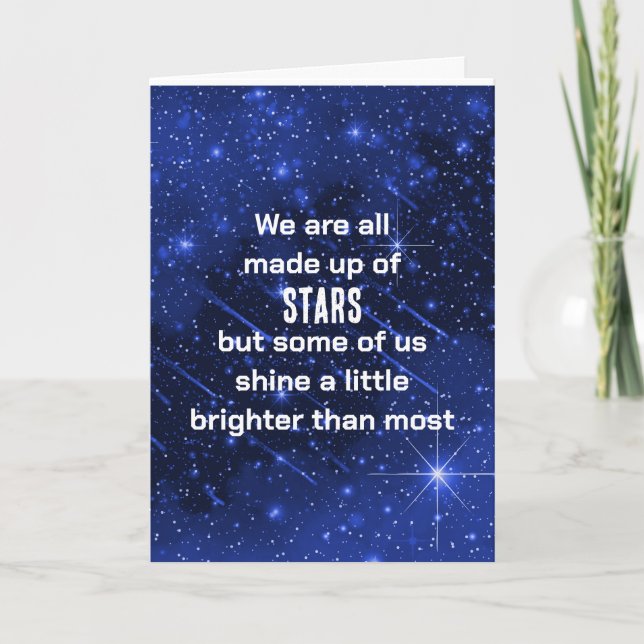 Birthday Star Galaxy on Blue Karte (Vorderseite)