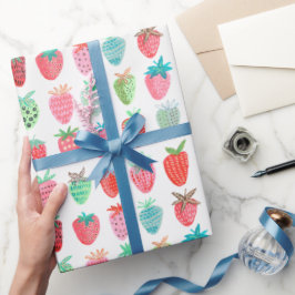Birthday Strawberry Frucht | Glosswrapping Paper Geschenkpapier