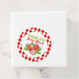 Birthday Strawberry Kariert Vielen Dank Geschenkanhänger