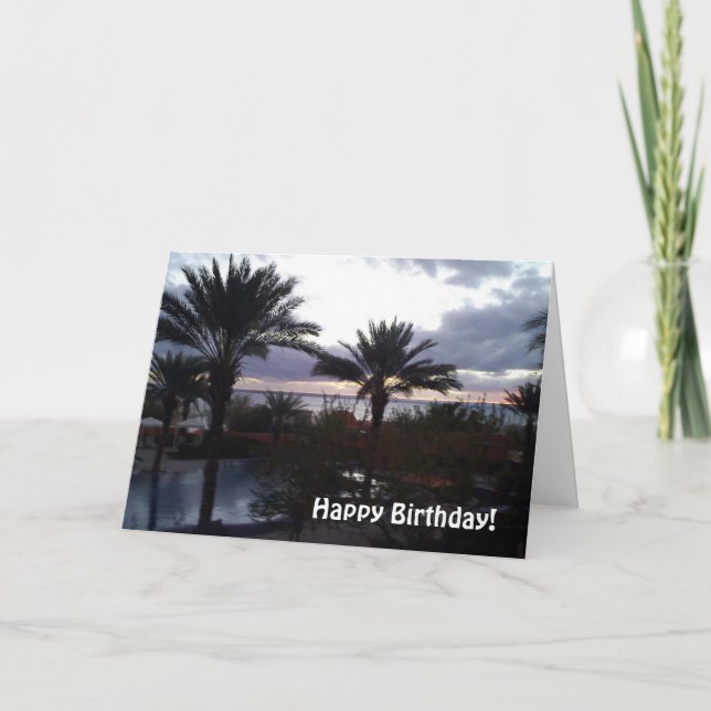 Birthday Sunset Card Karte (Vorderseite)