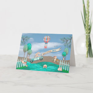 Birthday, Sweetie, Kids, Busy & Little Rabbits Karte