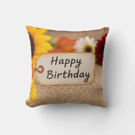 Birthday tag flower decoration kissen