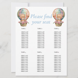 Birthday Teddy Balloon Einladung