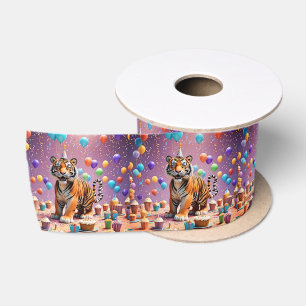 Birthday Tiger Satinband