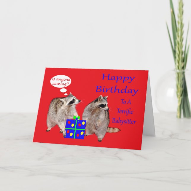 Birthday To Babysitter Greeting Card Karte (Vorderseite)