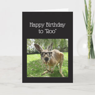 Birthday to Roo Fun Kangaroo Australien Tierart Ku Karte
