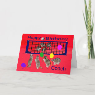 Birthday To Volleyball Coach Greeting Card Karte