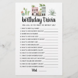 Birthday Trivia-Spiel