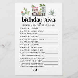 Birthday Trivia-Spiel