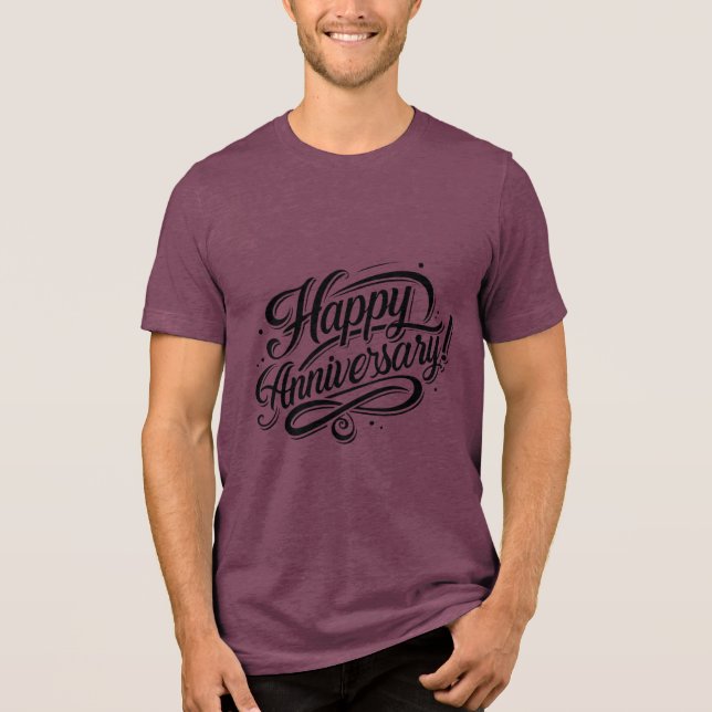 Birthday Typography Sayings Tri-Blend Shirt (Vorderseite)
