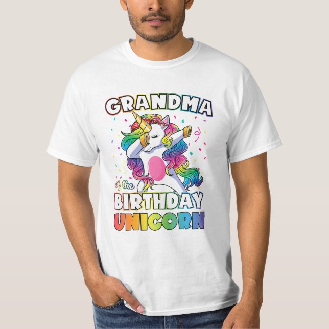 Birthday Unicorn Dabbing T-Shirt (Vorderseite)