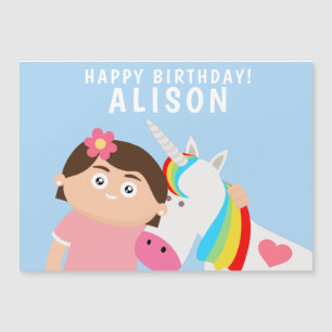 Birthday Unicorn Magnetkarte