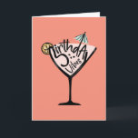 Birthday Vibes Cocktail Card Karte<br><div class="desc">Send good vibes on their birthday with this fun tropical drink card.</div>