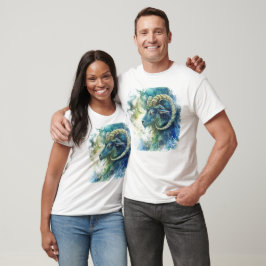 Birthday Watercolor Capricorn T - Shirt