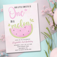 Birthday watermelon Girl one in a melon