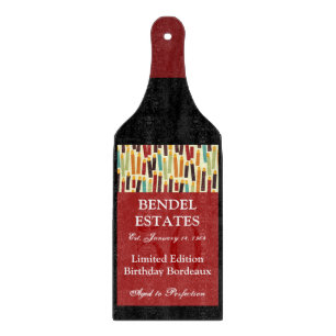 Birthday Wein Flasche Glas Cutting Board Schneidebrett