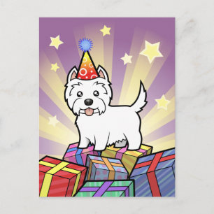 Birthday West Highland White Terrier Postkarte