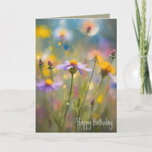 Birthday Whimsy Wildblumen Karte
