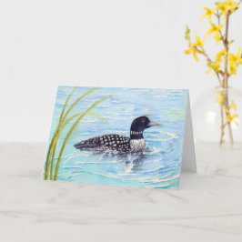 Birthday Wildlife Loon Blue Waters Relax Genießen Karte