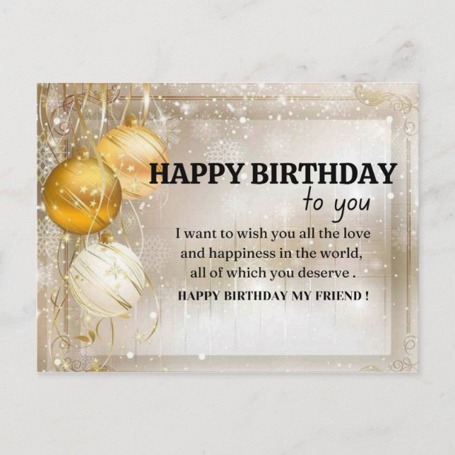 BIRTHDAY WISH CARD POSTKARTE (Vorderseite)