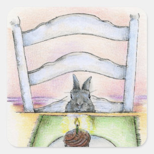 BIRTHDAY WISHES QUADRATISCHER AUFKLEBER